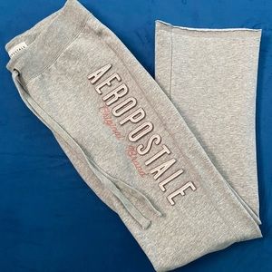 Grey Aeropostale flared sweatpants
